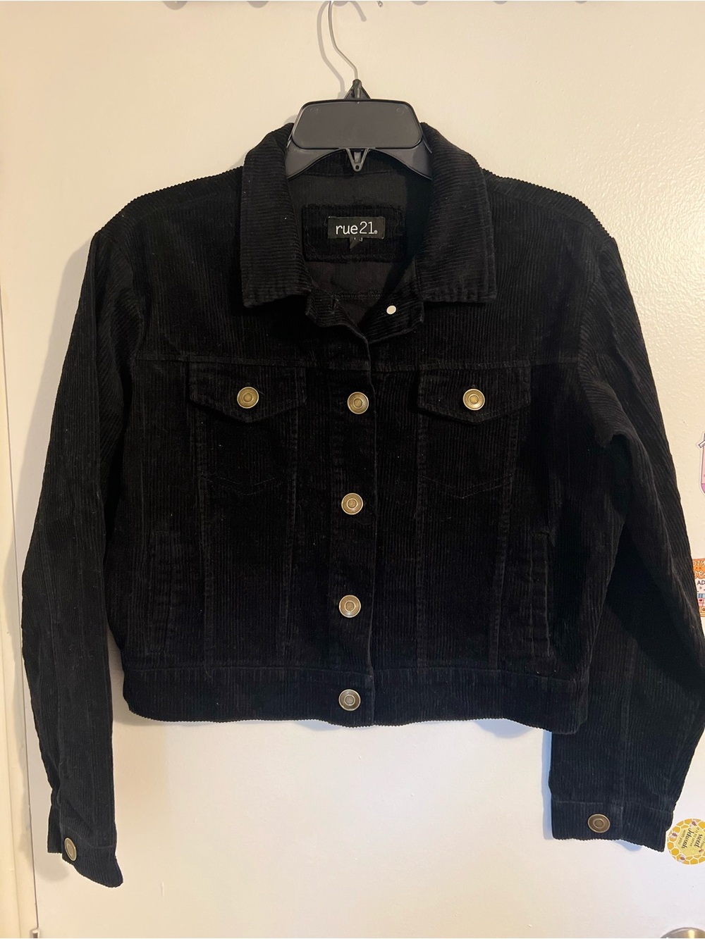 rue21 Black Corduroy Button-Front Jacket
